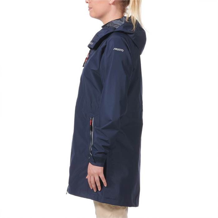 2024 Musto Womens Sardinia Long Rain Jacket 82454 - Navy